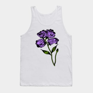 Purple Flower Tank Top